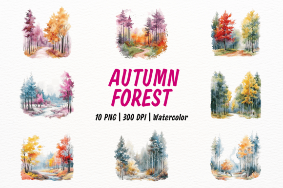Autumn Forest Watercolor Collection: A Creative Toolkit for Enchanting Design