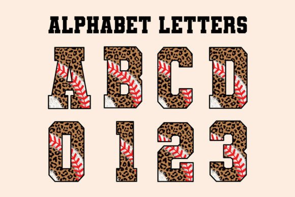 Baseball Leopard Alphabet Letters: A Creative Asset for Bold Projects