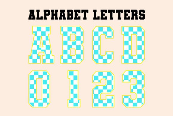 Blue Preppy Softball Alphabet Letters: Sporty Style for Creators