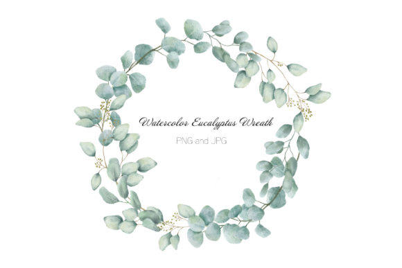 Eucalyptus Wreath Watercolor Round Frame: A Fresh Take on Natural Design