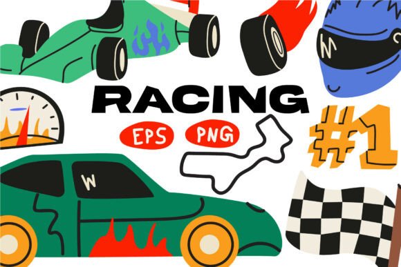 High-Octane Graphics: Unleashing Racing Sport Clipart