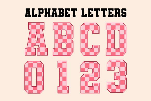 Pink Checkered Summer Alphabet Letters: A Design Deep Dive