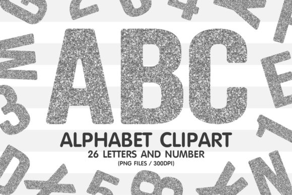 Silver Glitter Alphabet Sublimation: A Shimmering Asset for Designers