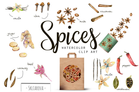 Spices Watercolor Clipart: A Designer's Guide to Flavorful Visuals