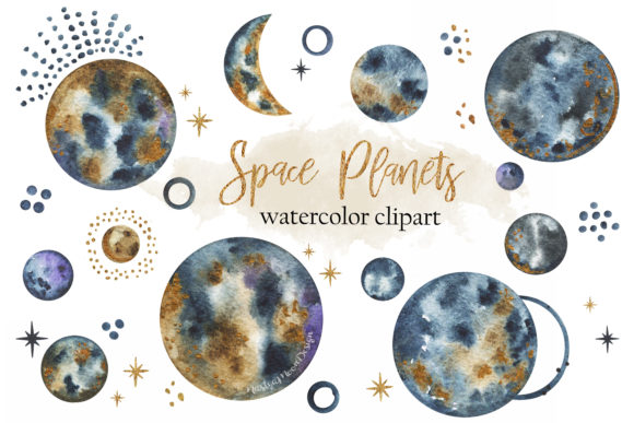 Watercolor Space Planets Clipart: A Galaxy of Creative Potential